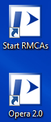 desktop links to start RMCAs and EvoShell